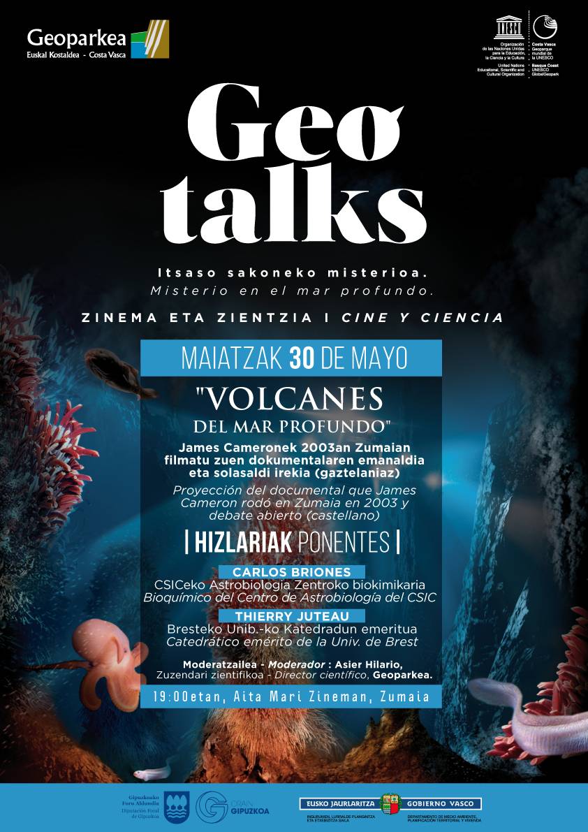 "Volcanes del mar profundo" dokumentalaren emanaldia eta itsas-hondo enigmatikoei buruzko solasaldia