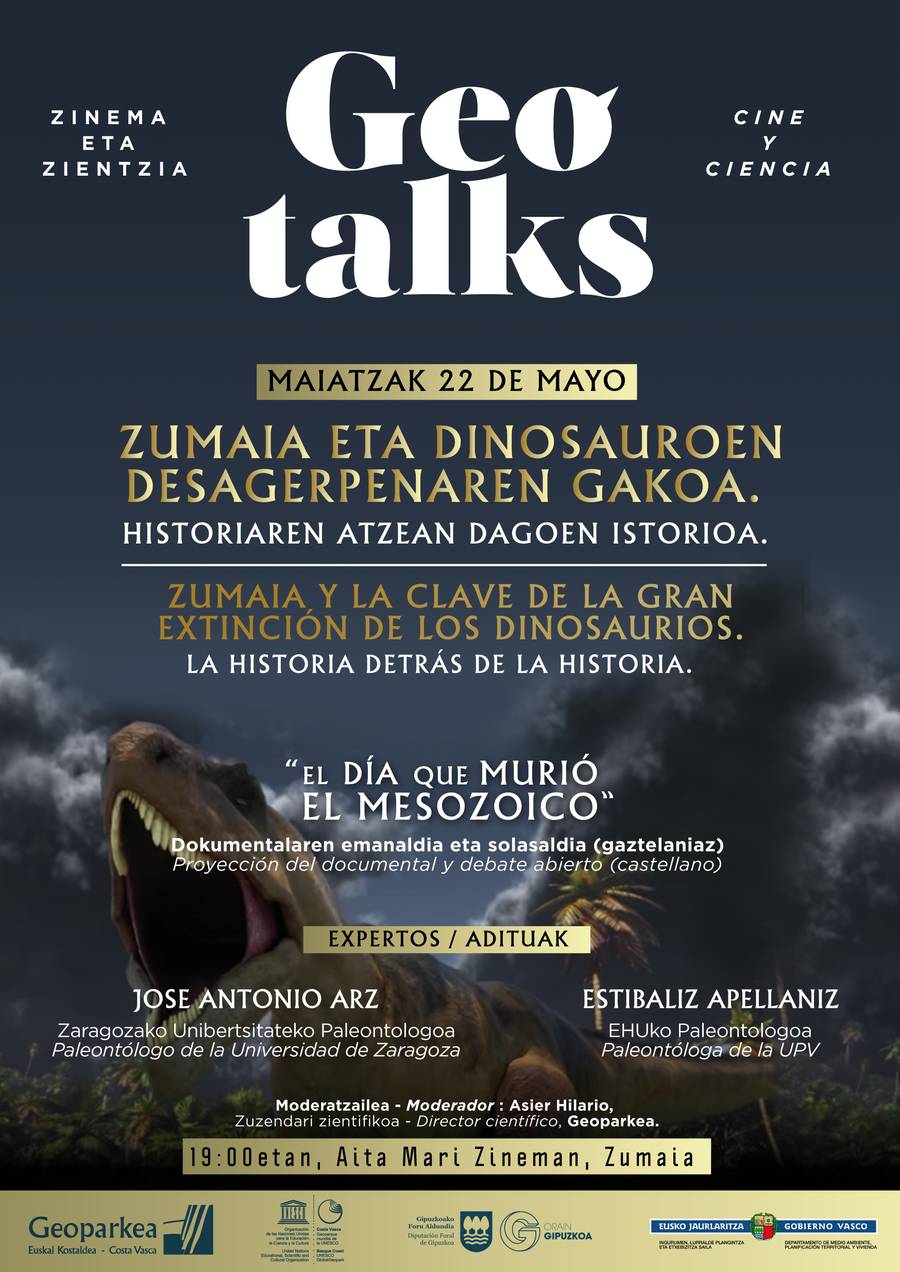 GeoTalks 2019 | Proyección del cortometraje "El día en que murió el Mesozoico" y debate abierto, el 22 de mayo