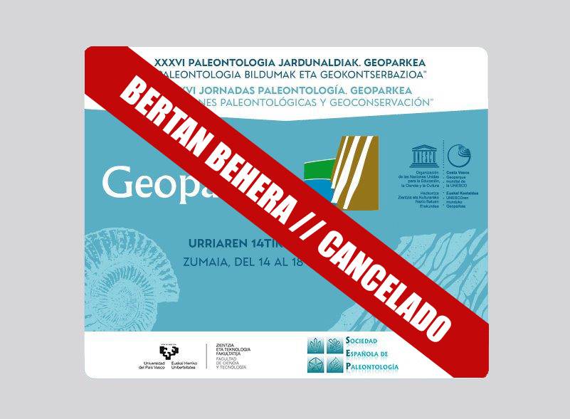 El Geoparque de la Costa Vasca cancela las XXXVI Jornadas de Paleontología 2020 previstas para octubre 
